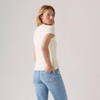 Levi's Womens The Perfect Tee Short Sleeve T-Shirt Heritage Ad Bw Egret - White