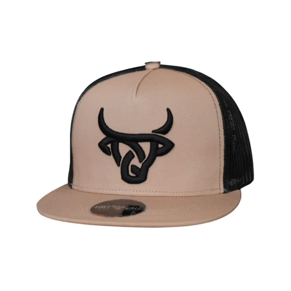 Lost Calf Mens Basto Flat Bill Trucker Cap - BASTO-LCF
