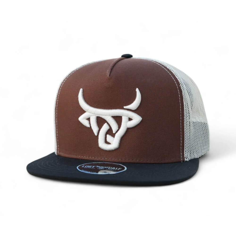 Lost Calf Mens Beefmaster Flat Cap Brown
