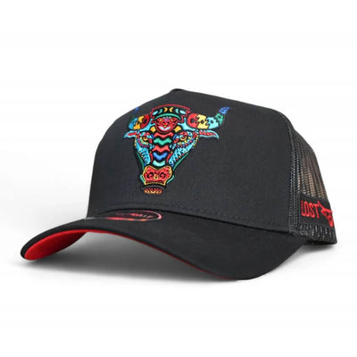 Lost Calf Mens Black A-Frame Cap Black - ALEBRIJE-LCAF