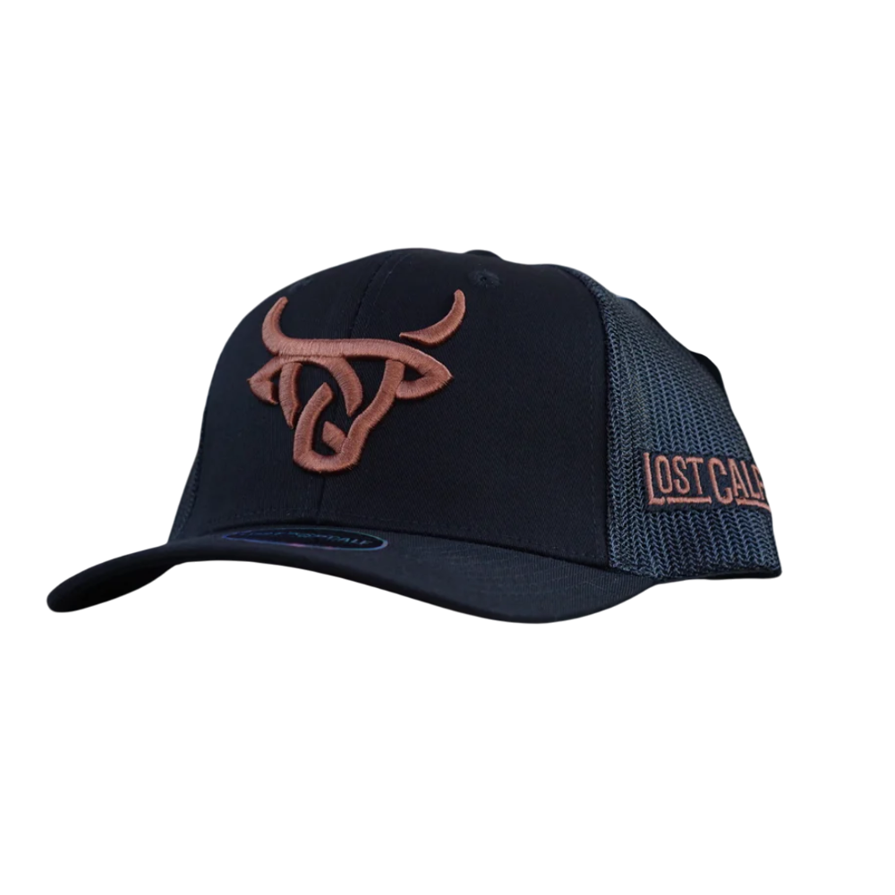 Lost Calf Mens Curve Cap Black