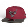 Lost Calf Mens Curve Cap Maroon/Grey - MAROON/GREY-LCC