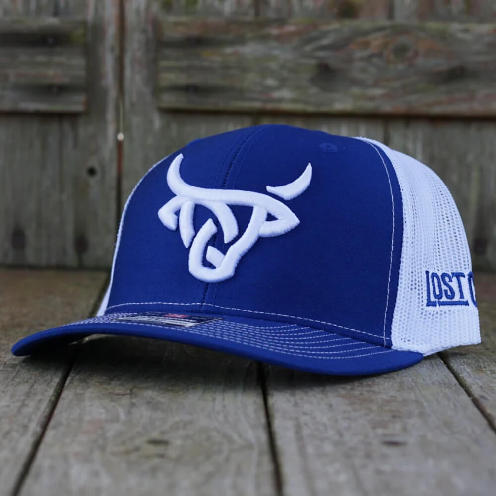 Lost Calf Mens Curve Cap Royal White - ROYAL-WHITE-LVV