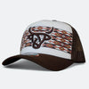 Lost Calf Mens Curve Koda A-Frame Cap Brown/White - KODA-LCAF