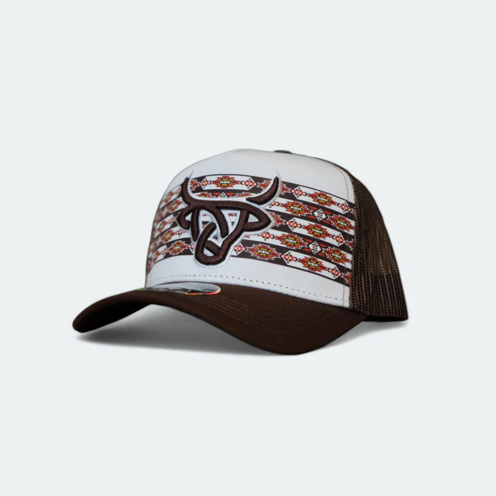 Lost Calf Mens Curve Koda A-Frame Cap Brown/White - KODA-LCAF