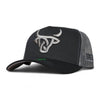 Lost Calf Mens Gun Metal A-Frame Cap Black/Grey - GUNMETAL-LCAF