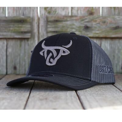 Lost Calf Mens Gunmetal Cap