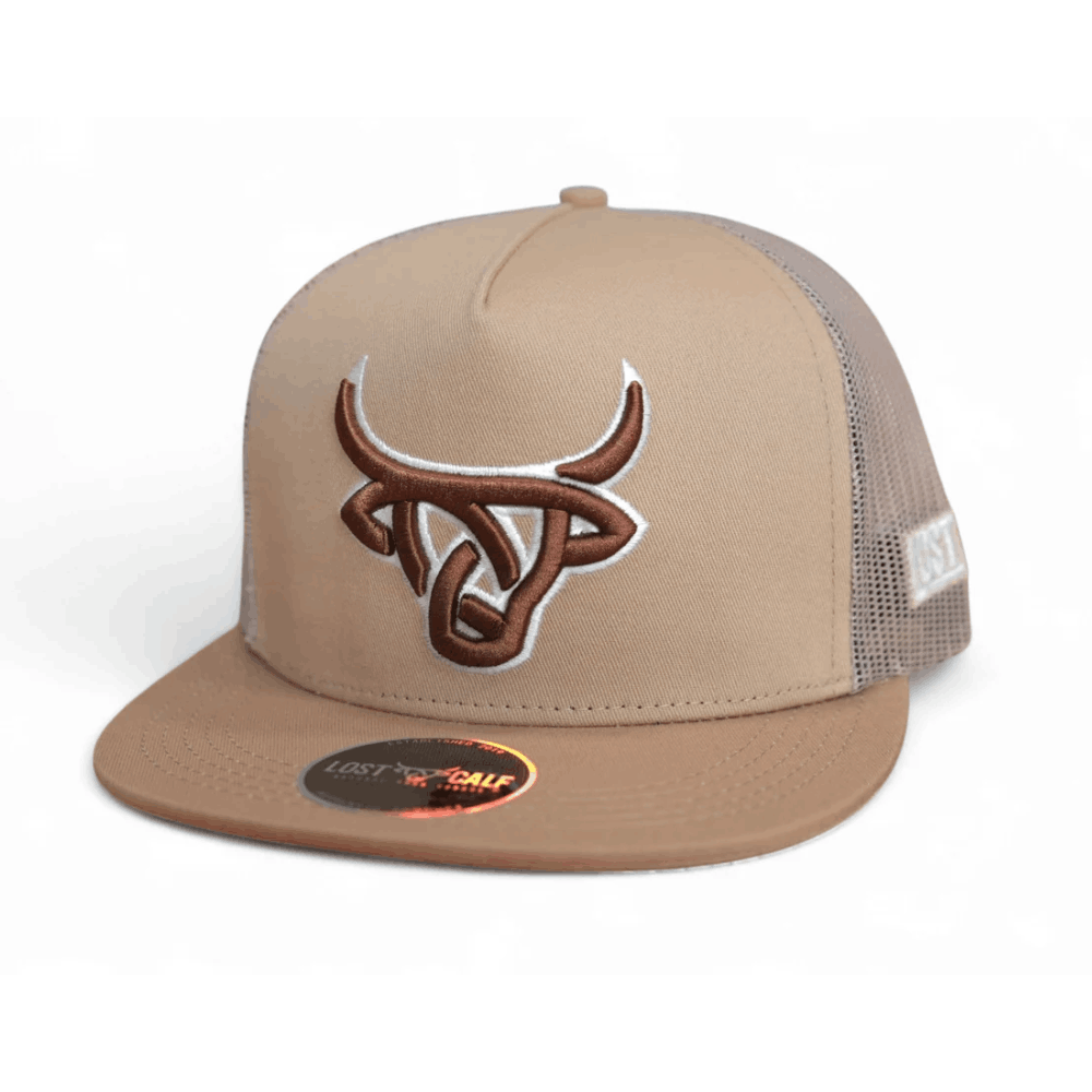 Casquette Lost Calf - Logo 3D Brillant Dans Le Noir - Kaki - Taille Regular - Flat Cap