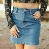 Lucky & Blessed Denim Studded Skirt