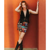 Lucky & Blessed Womens Fringe Sleeveless Blouse Black - TO1253-BLK