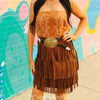 Lucky & Blessed Womens Fringe Tier Skirt