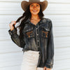 Lucky & Blessed Womens Long Sleeve Shirt Vintage Wash - TO1029-DNM
