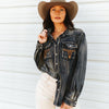 Lucky & Blessed Womens Long Sleeve Shirt Vintage Wash - TO1029-DNM