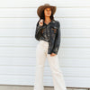 Lucky & Blessed Womens Long Sleeve Shirt Vintage Wash - TO1029-DNM