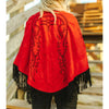 Lucky & Blessed Womens Red Cape