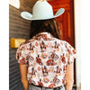 Lucky & Blessed Womens Rodeo Blouse Western Beige - TO1226-WSTBE