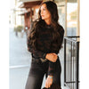 Lucky & Blessed Womens Rodeo Printed Mesh Blouse Black - TO1073-BKRO