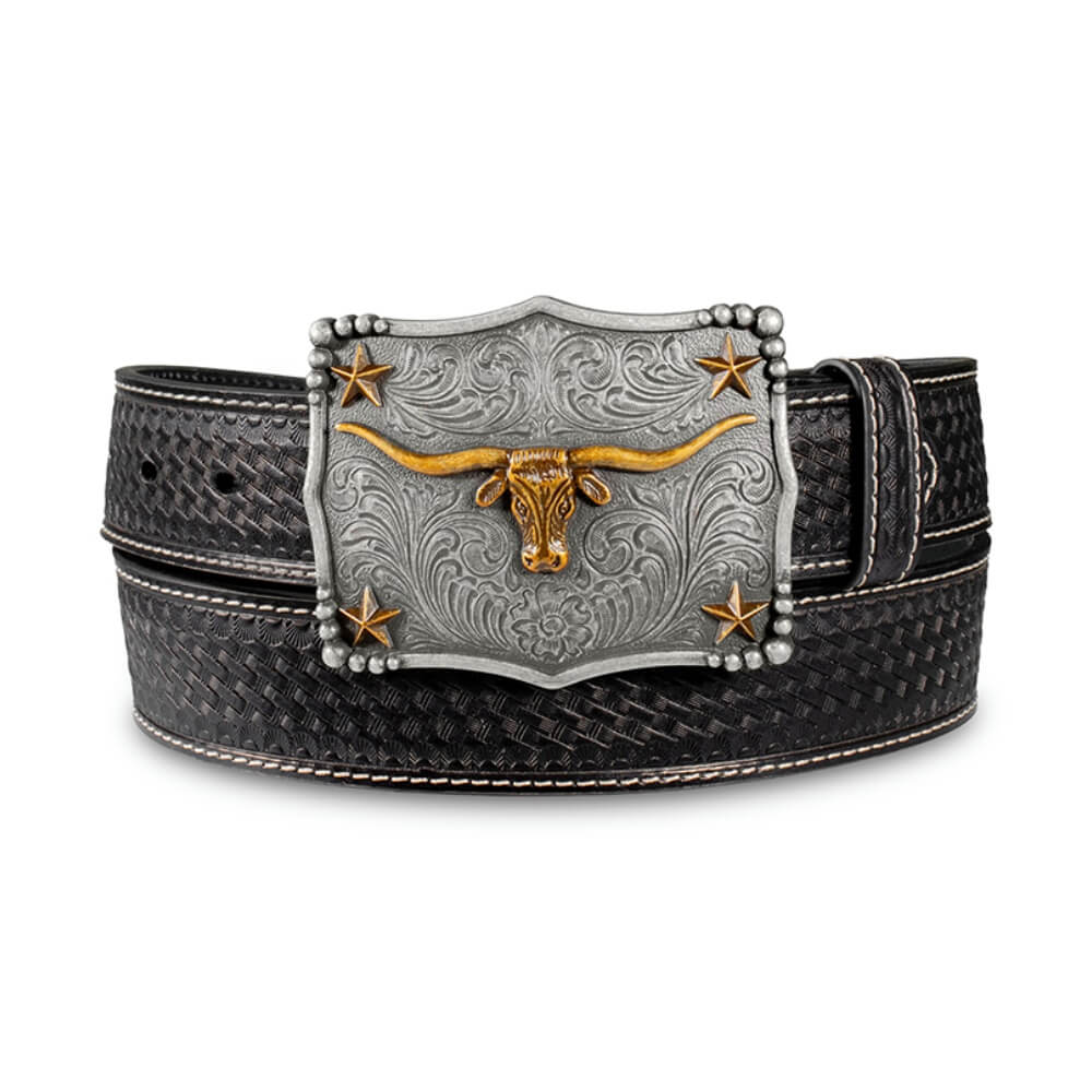 M&F Mens 3D Western Belt Black - D100021301