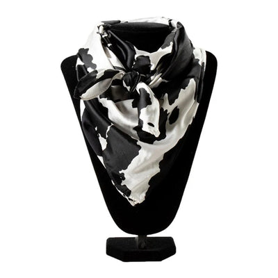 M&F Western Womens Cow Print Silk Wild Rag - 0910662