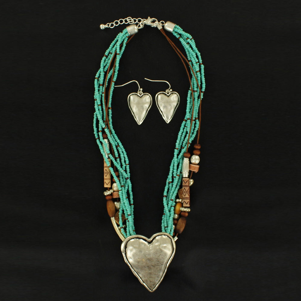 M&F Womens Hammered Heat Jewelry Set - 3052433