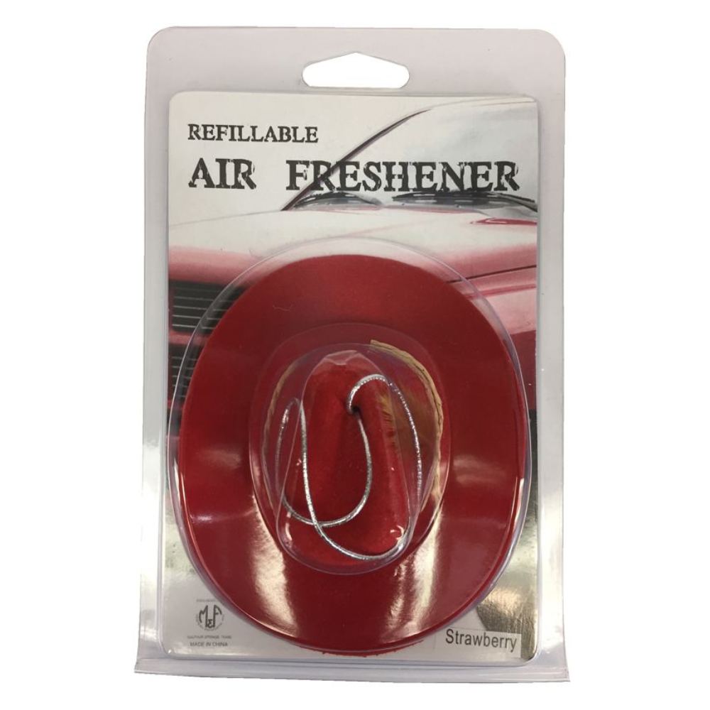 M&F Cowboy Hat Strawberry Refillable Air Freshener
