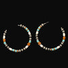 M&F Western Womens Silver Strike Hoop Earrings