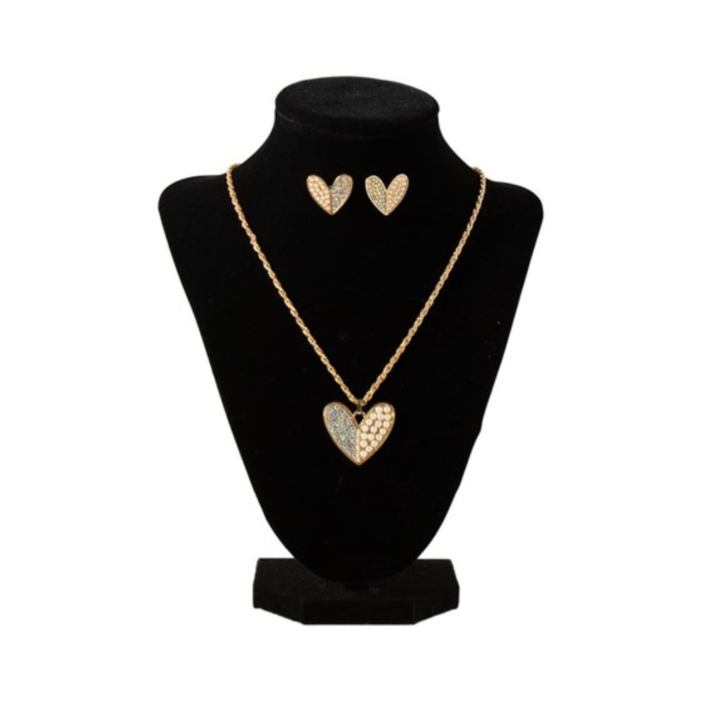 M&F Western Womens Blazin Roxx Heart Jewelry Necklace Set