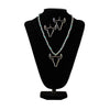 M&F Western Womens Silver Strike Beaded Cow Head Necklace Set