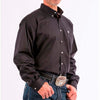 Cinch Mens Long Sleeve Button Down Solid Western Shirt Black - MT10320083-BLK