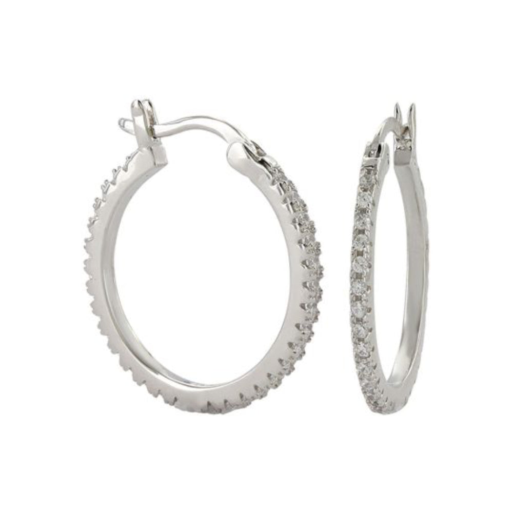 Montana Womens Classic Medium Hoop Earrings