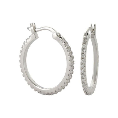 Montana Womens Classic Medium Hoop Earrings