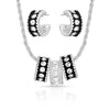 Montana Silversmith Womens Crystal Shine Jewelry Set Black/Silver - JS1032