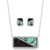 Montana Silversmith Womens Double Essence Jewelry Set Onyx/Turquoise - JS6012