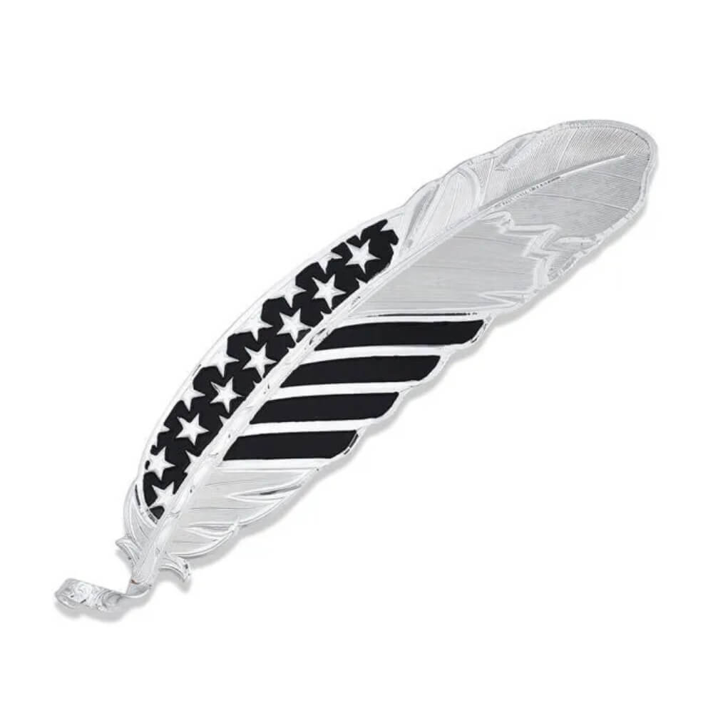 Montana Silversmiths A Black Tie Affair Flag Hat Feather - HF4692