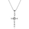 Montana Silversmiths Acadian Cross Baguette Necklace Silver - NC3239