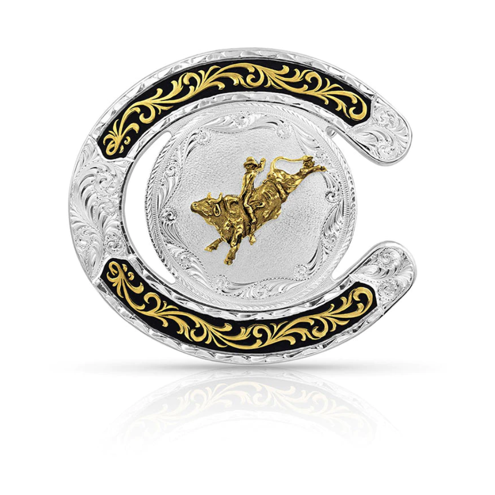 Belt buckle rodeo Montana Silversmiths PRCA store Bullriding