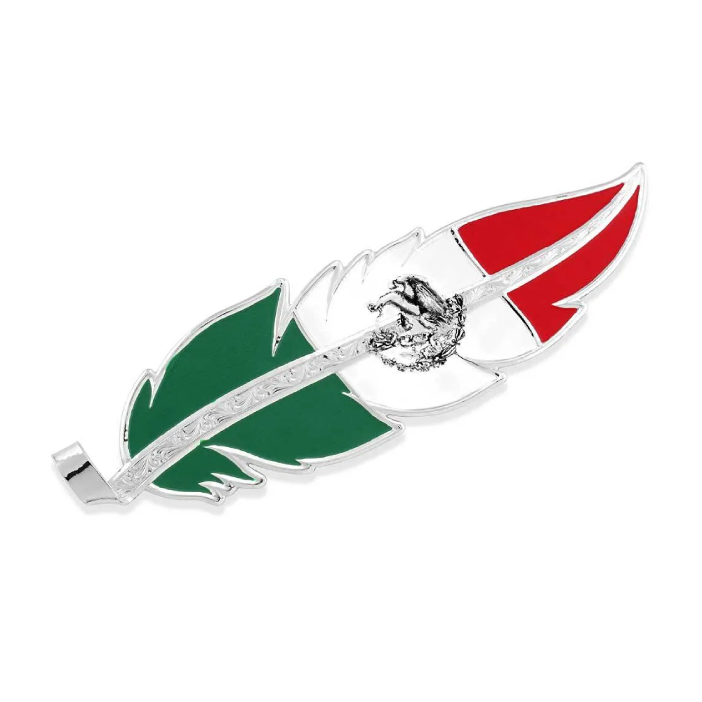 Montana Silversmiths Mexico Flag Hat Feather - HF5458MX