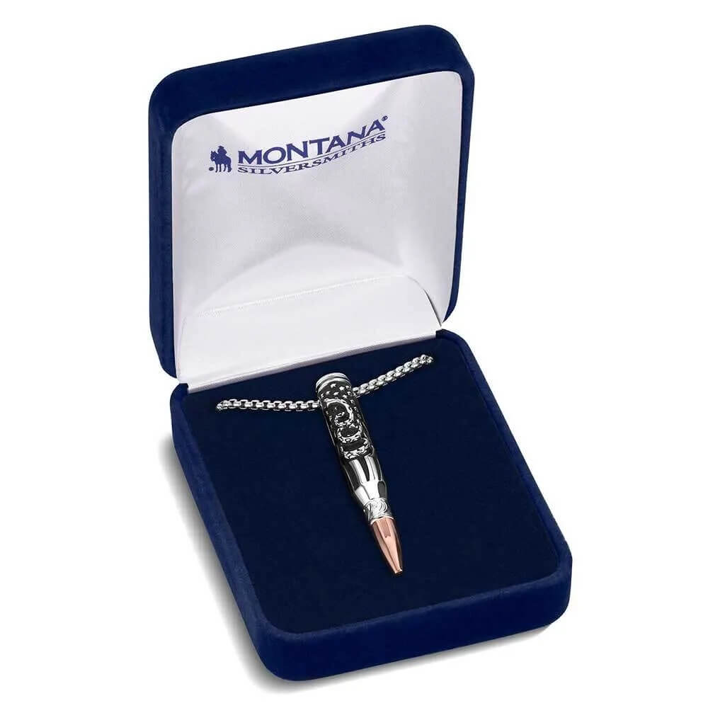 Montana Silversmiths We the People Rifle Bullet Necklace Silver/Rose Gold - NC6290