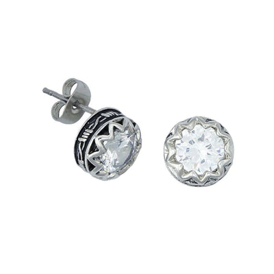 Montana Silversmiths Womens Crystal Barbed Wire Stud Earrings