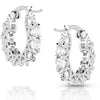 Montana Silversmiths Womens Dazzling Delight Crystal Hoop Earrings - ER5639