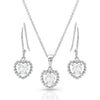 Montana Silversmiths Womens Frozen Heart Jewelry Set - JS4653