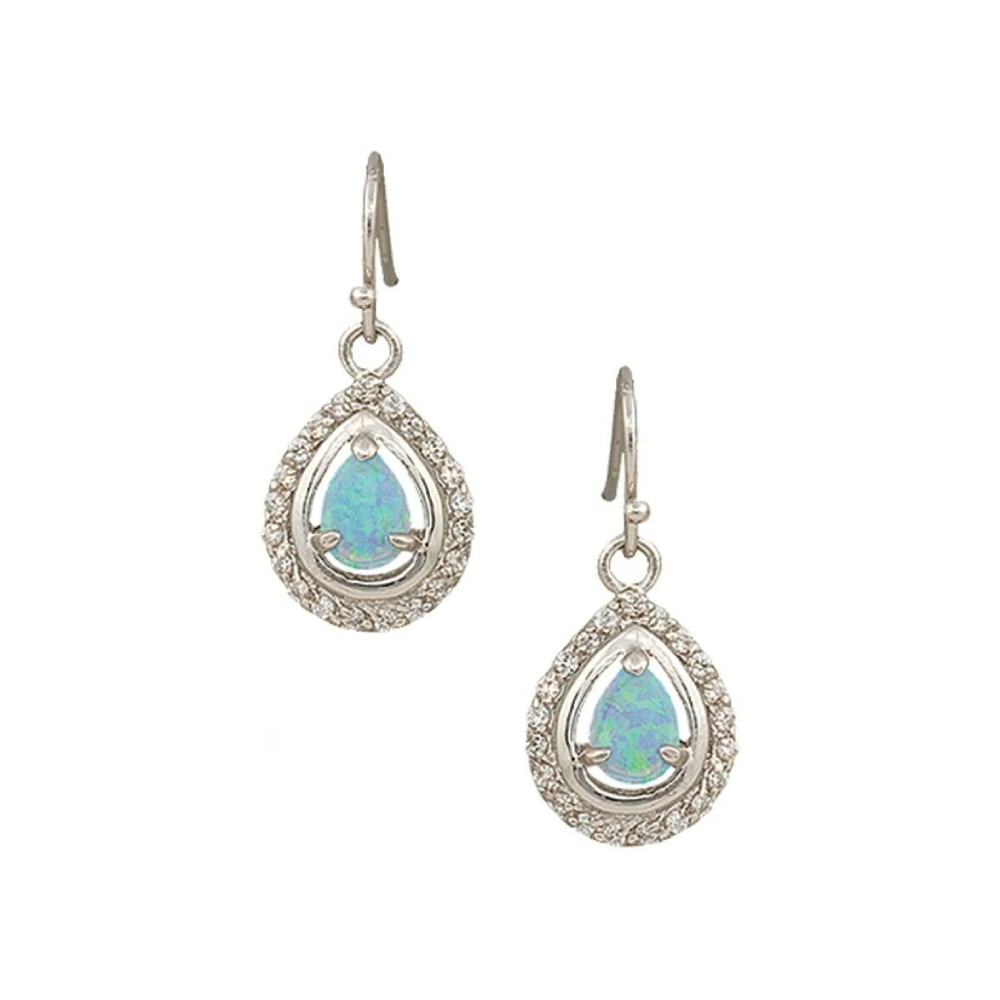 Montana Silversmiths Womens Lights On Ice Teardrop Earrings - ER2536
