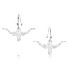 Montana Silversmiths Womens Out West Longhorn Earrings - ER6139