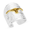 Montana Silversmiths Womens Out West Ring with Longhorn Silver - RG155-384S