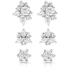 Montana Silversmiths Womens Triple Play Crystal Post Earrings - ER5324
