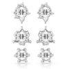 Montana Silversmiths Womens Triple Play Crystal Post Earrings - ER5324