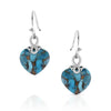 Montana Silversmiths Womens Untamable Heart of Stone Earrings - ER5189