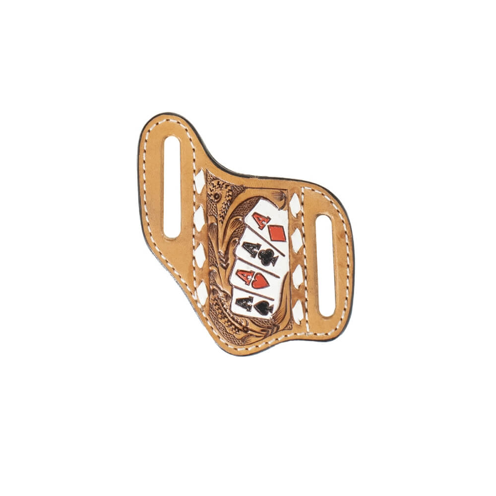 Nocona Ace Cards Knife Sheath Natural - D8402048