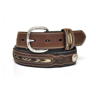 Nocona Boys Conchos And Fabric Belt