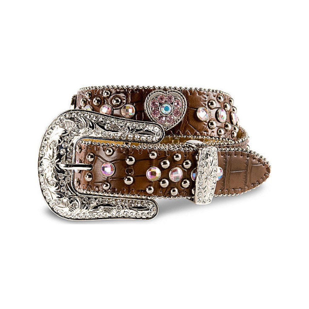 Nocona Girls Pink Hearts Belt - N4425202